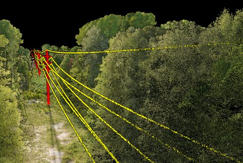 Aerial LiDAR Mapping Transmission Line Corridor